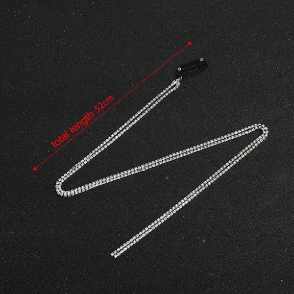 Fashion Elegant Women Lady Rhinestone Shell Crystal Tassel Long Chain Beads Dangle Hairpin Side Clip Gorgeous Hair Accessories For Women