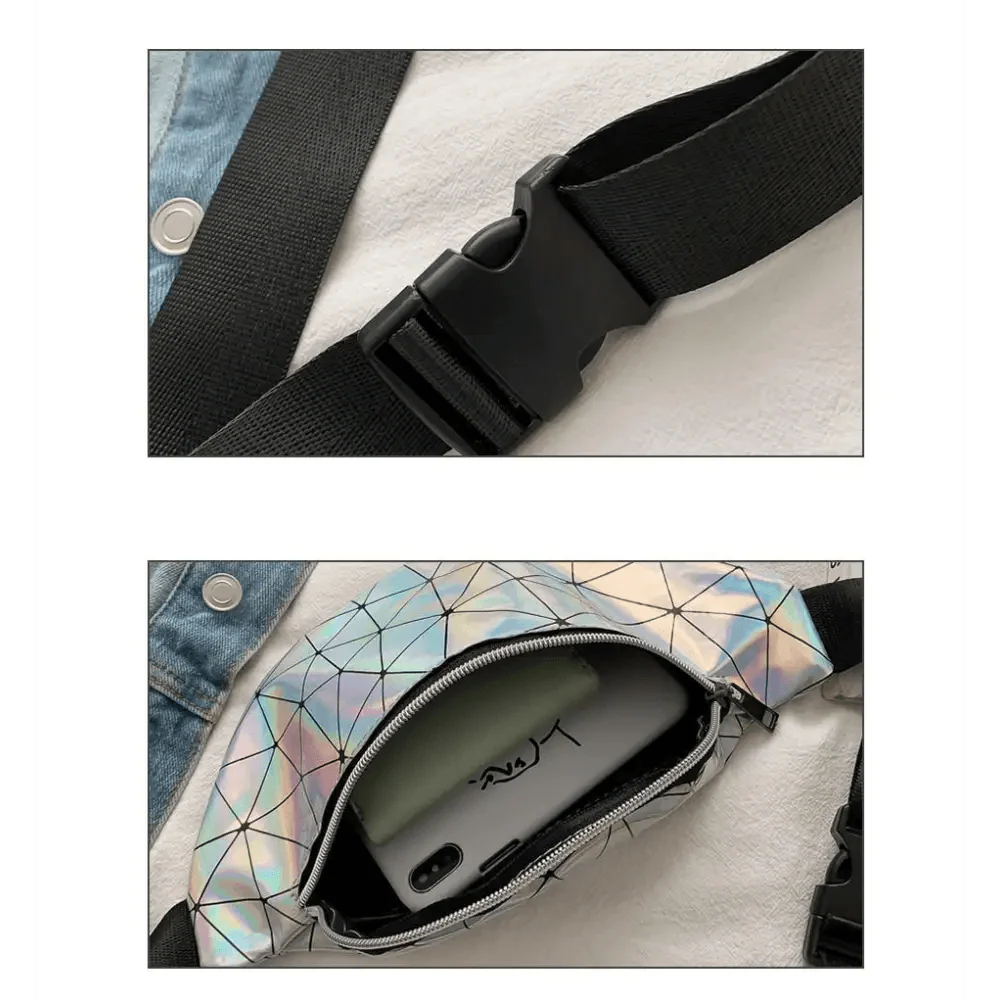 Fashion Holographic Women Waist Bags Modern Fanny Pack Adjustable Belt Bag Excellent Design Waist Packs Chest Phone Pouch
