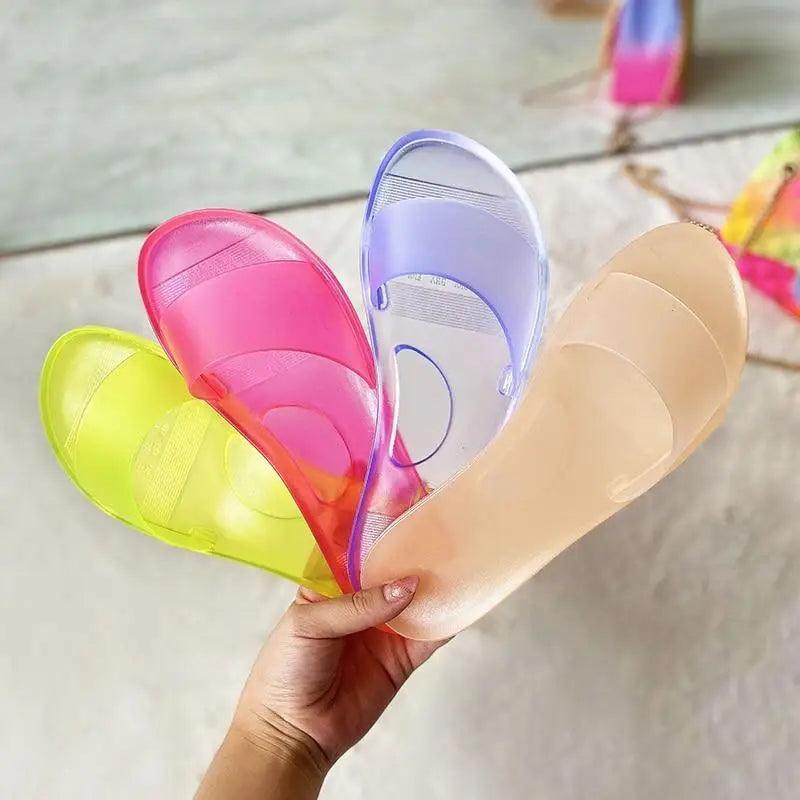 Fashion Jelly Women Slippers Summer Candy Colors Elegant Modern Design For Womens