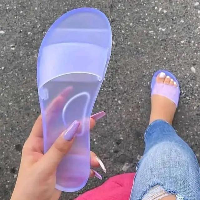 Fashion Jelly Women Slippers Summer Candy Colors Elegant Modern Design For Womens