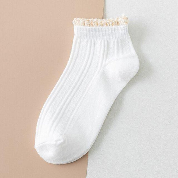 Fashion Lace Ruffled Soft Cotton Female Sock Spring And Summer Cute Socks Sweet Princess Girls Comfortable Breathable Cute Socks For Women