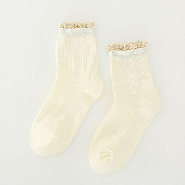 Fashion Lace Ruffled Soft Cotton Female Sock Spring And Summer Cute Socks Sweet Princess Girls Comfortable Breathable Cute Socks For Women