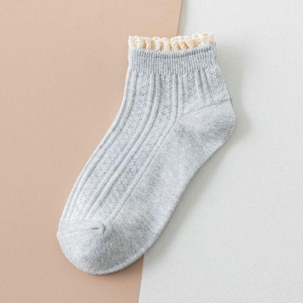 Fashion Lace Ruffled Soft Cotton Female Sock Spring And Summer Cute Socks Sweet Princess Girls Comfortable Breathable Cute Socks For Women