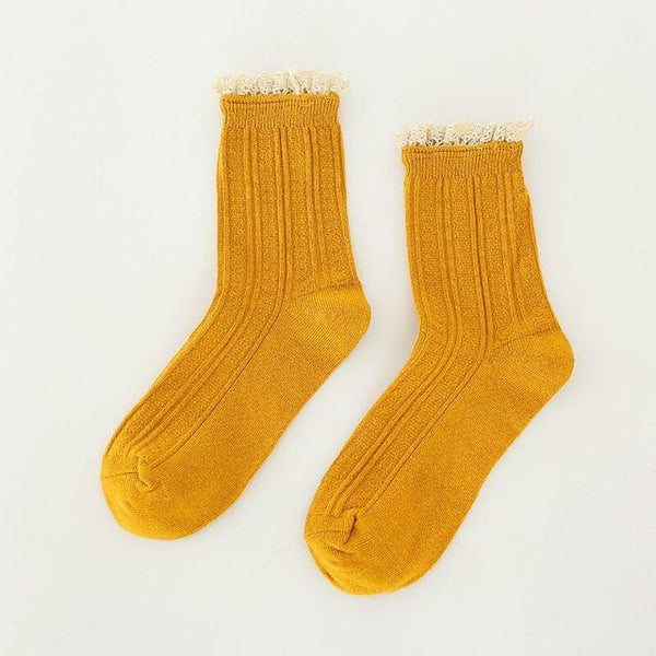 Fashion Lace Ruffled Soft Cotton Female Sock Spring And Summer Cute Socks Sweet Princess Girls Comfortable Breathable Cute Socks For Women
