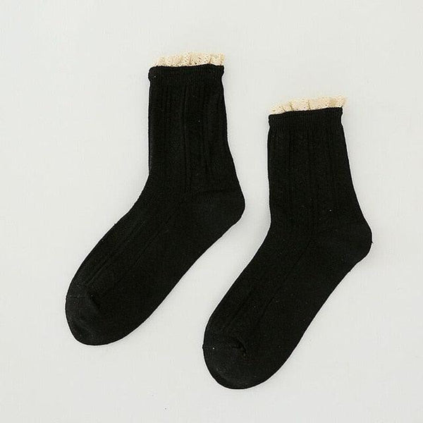 Fashion Lace Ruffled Soft Cotton Female Sock Spring And Summer Cute Socks Sweet Princess Girls Comfortable Breathable Cute Socks For Women
