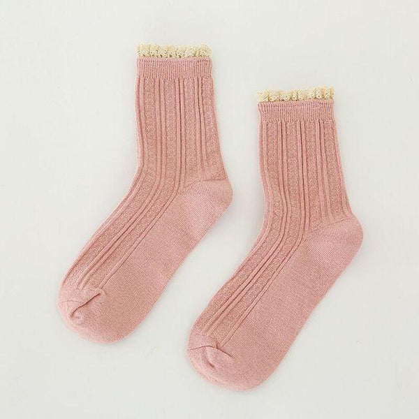 Fashion Lace Ruffled Soft Cotton Female Sock Spring And Summer Cute Socks Sweet Princess Girls Comfortable Breathable Cute Socks For Women
