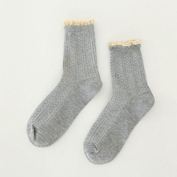 Fashion Lace Ruffled Soft Cotton Female Sock Spring And Summer Cute Socks Sweet Princess Girls Comfortable Breathable Cute Socks For Women