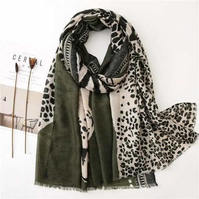 Fashion Leopard Scarf Women High Quality Autumn Winter Wrap Stylish Casual Wear Scarfs For Women Elegant Women's Scarf Fashion Scarf