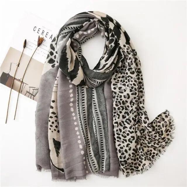Fashion Leopard Scarf Women High Quality Autumn Winter Wrap Stylish Casual Wear Scarfs For Women Elegant Women's Scarf Fashion Scarf