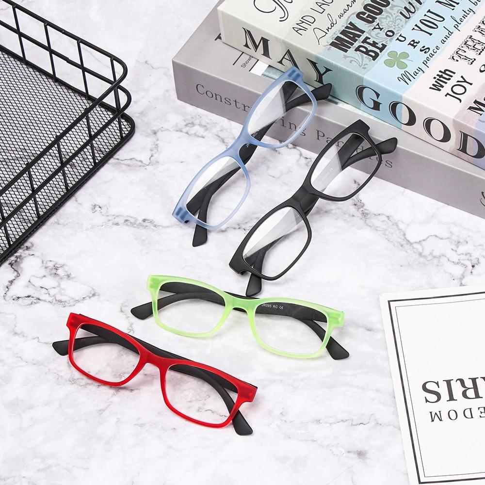 Fashion Men Women Reading Glasses Rectangle Spring Anti Glare Lightweight Reading Eyeglasses No Screw Detachable Design Eyeglasses Hyperopia Presbyopia Vision Care Eyewear