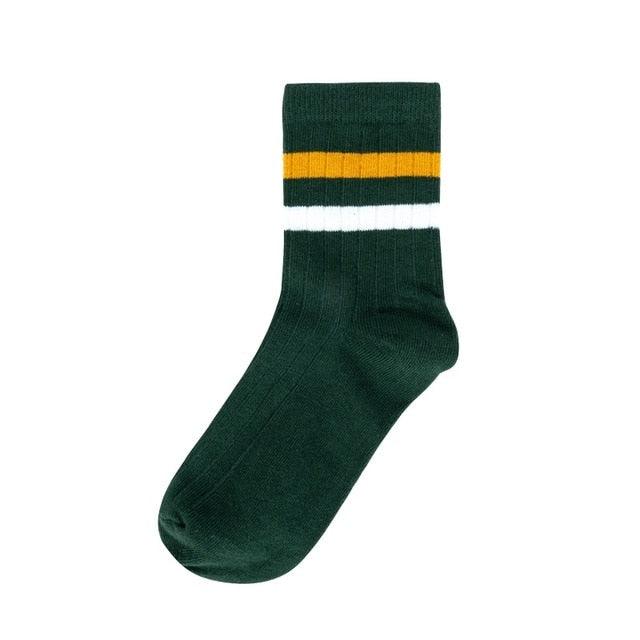 Fashion Socks Cotton Rainbow Color Black And White Christmas Gift Classic Warm Casual Tide Harajuku Funny Cute Pop Korean Socks Short Socks For Men And Women