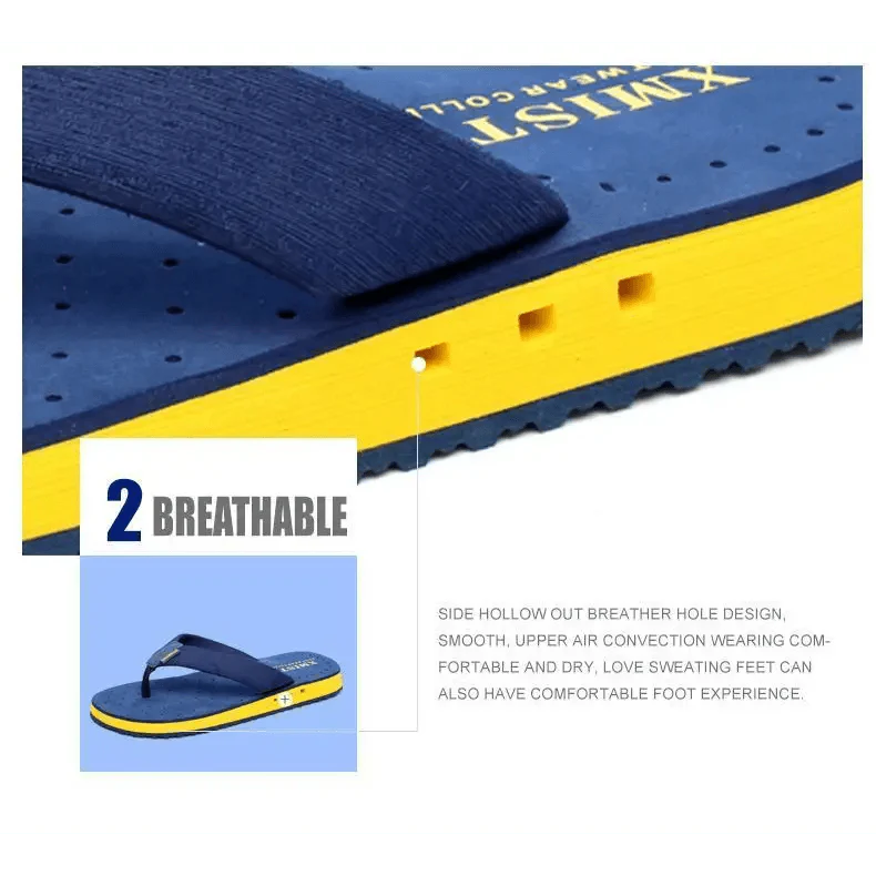 Fashion Summer Big Size Youth Slippers For Men Women Massage Non-Slip Cool Outside Flip Flops Breathable Thick-Soled Slippers