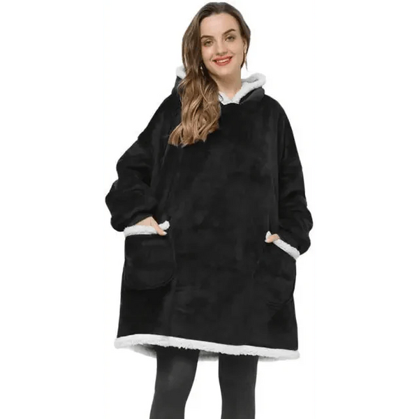 Fashion Winter Oversized Hoodie Women Sweatshirt Hooded Bathrobe Coats Blanket With Sleeves Fleece Christmas TV Blanket Warm Blank Flannel Hoodie Cozy Plush Blanket Hooded Blanket Design Hoodie For Men Women