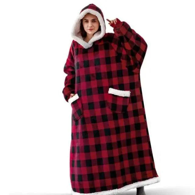 Fashion Winter Oversized Hoodies Sweatshirt Women Men Pullover Giant TV Blanket Hoodie Super Long Blanket With Sleeves  Super Long Flannel Blanket with Sleeves Winter Hoodie for Women Men Giant Fleece Pullover Oversized Hoodie