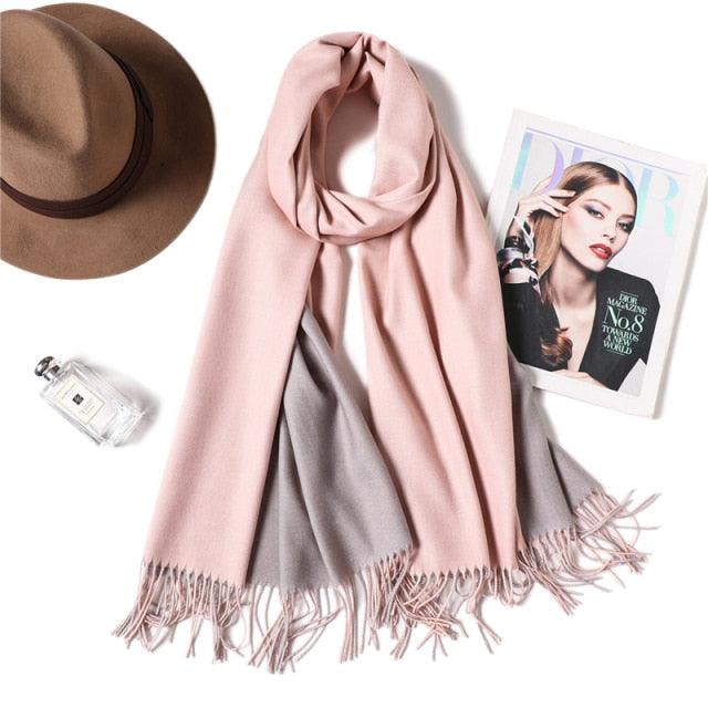 Fashion Winter Solid Soft Scarf Cashmere Lightweight Scarves Shawls Cashmere Escharpe Scarfs Lightweight Shawls Hijabs Shawls Escharpe Elegant Wrap Blanket Bandana Tassel For Lady