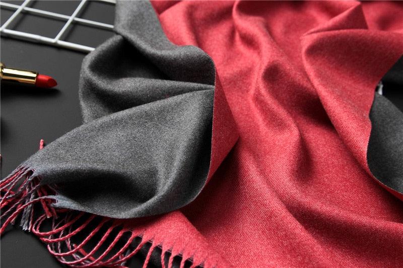 Fashion Winter Solid Soft Scarf Cashmere Lightweight Scarves Shawls Cashmere Escharpe Scarfs Lightweight Shawls Hijabs Shawls Escharpe Elegant Wrap Blanket Bandana Tassel For Lady