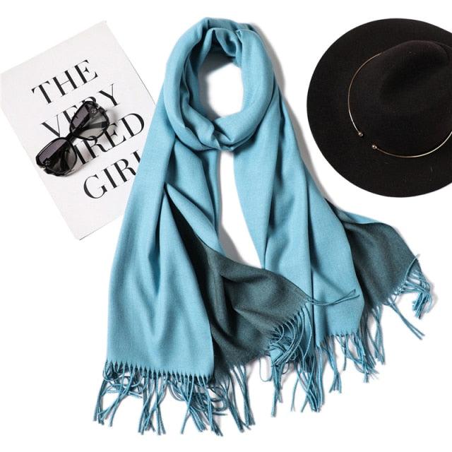 Fashion Winter Solid Soft Scarf Cashmere Lightweight Scarves Shawls Cashmere Escharpe Scarfs Lightweight Shawls Hijabs Shawls Escharpe Elegant Wrap Blanket Bandana Tassel For Lady