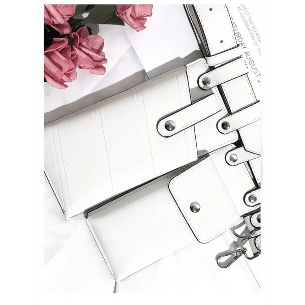 Fashion Women Leather Luxury Women Fanny Pack Black Retro Crossbody Shoulder Purse Wallet Party Bag For Women And Girl