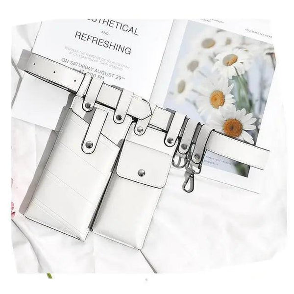 Fashion Women Leather Luxury Women Fanny Pack Black Retro Crossbody Shoulder Purse Wallet Party Bag For Women And Girl