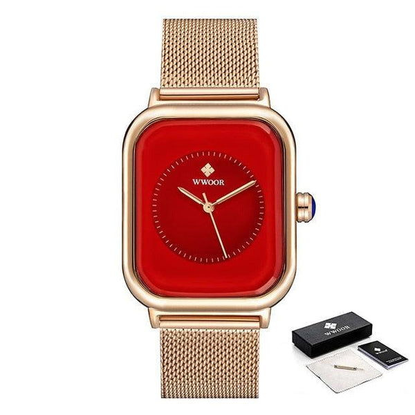 Fashion Women Watches White Leather Minimalist Rectangle Ladies Quartz Dress Wristwatch Fashion Leather Wrist Watch Rectangle Elegant Simple Dial Analog Quartz Dress Watch