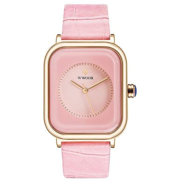 Fashion Women Watches White Leather Minimalist Rectangle Ladies Quartz Dress Wristwatch Fashion Leather Wrist Watch Rectangle Elegant Simple Dial Analog Quartz Dress Watch