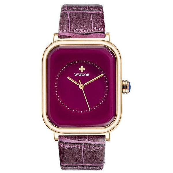 Fashion Women Watches White Leather Minimalist Rectangle Ladies Quartz Dress Wristwatch Fashion Leather Wrist Watch Rectangle Elegant Simple Dial Analog Quartz Dress Watch