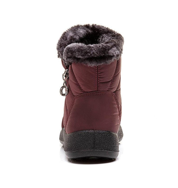 Fashion Womens Waterproof Boots Snow Boots For Winter Casual Lightweight Ankle Warm Winter Boots Fur Lined Warm Ankle Boots Slip On Waterproof Outdoor Booties Comfortable Shoes For Women