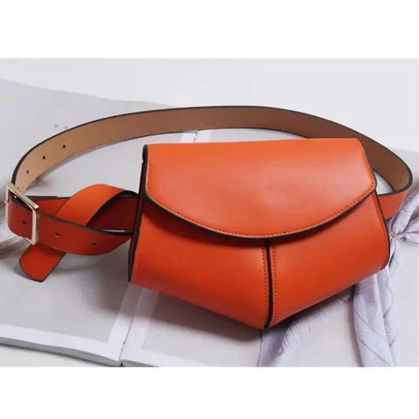 Fashionable Design Mini Adjustable Belt Waist Fanny Bag Ladies Cute Bag Women's Style Leather Pouch