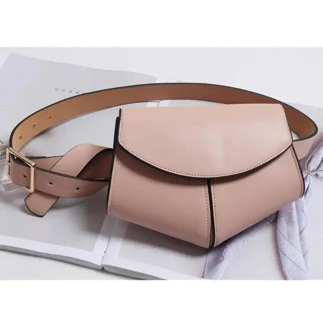 Fashionable Design Mini Adjustable Belt Waist Fanny Bag Ladies Cute Bag Women's Style Leather Pouch