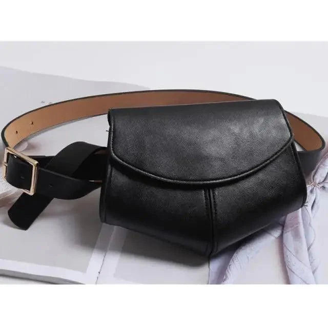 Fashionable Design Mini Adjustable Belt Waist Fanny Bag Ladies Cute Bag Women's Style Leather Pouch