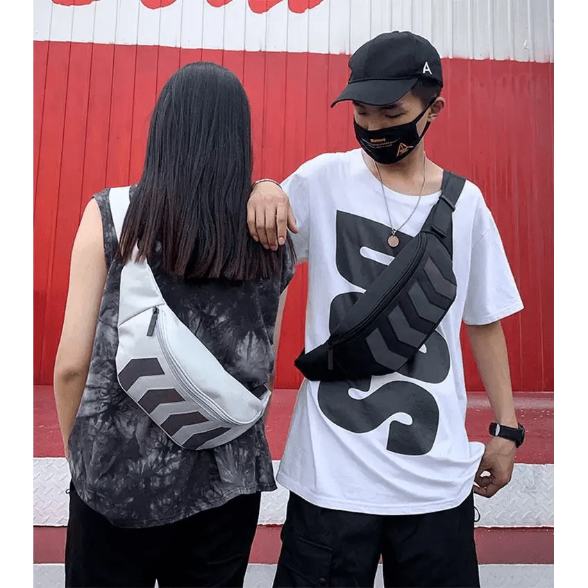 Fashionable Flash Reflective Chest Bag Iridescent Belt  Bum Bag For Travel Festival Sports Unisex Waist Bags