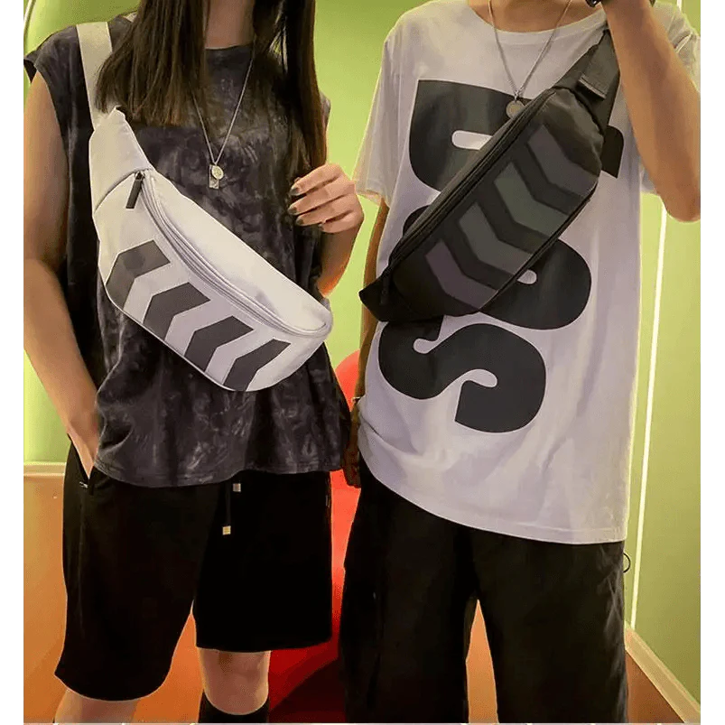 Fashionable Flash Reflective Chest Bag Iridescent Belt  Bum Bag For Travel Festival Sports Unisex Waist Bags