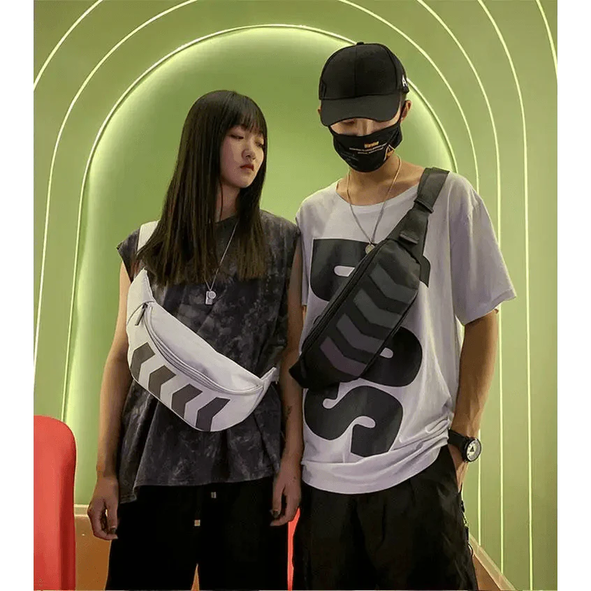 Fashionable Flash Reflective Chest Bag Iridescent Belt  Bum Bag For Travel Festival Sports Unisex Waist Bags