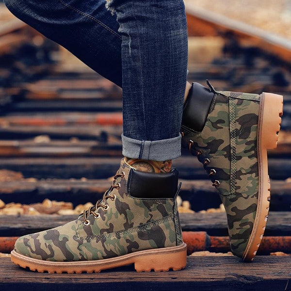 Fashionable high top Martin boots for men casual Baotou workwear shoes autumn and winter men's boots