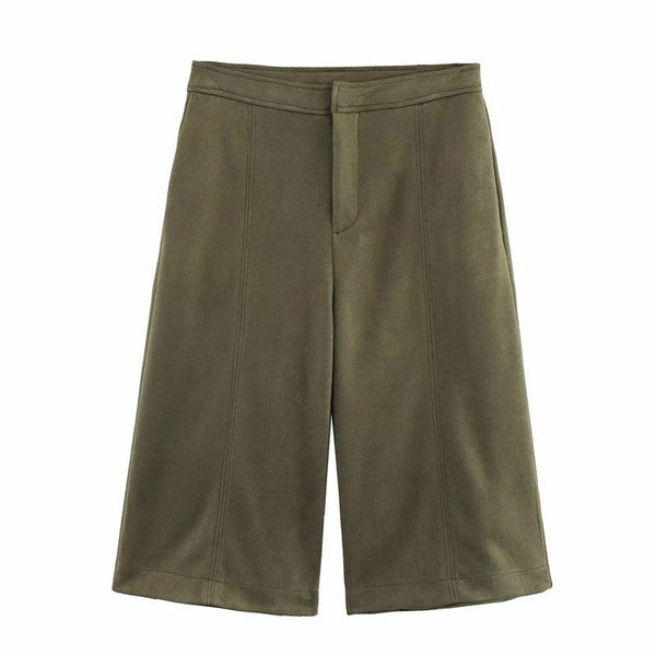 Fashionable lazy suede jacket bomber jacket shorts back skirt jacket set