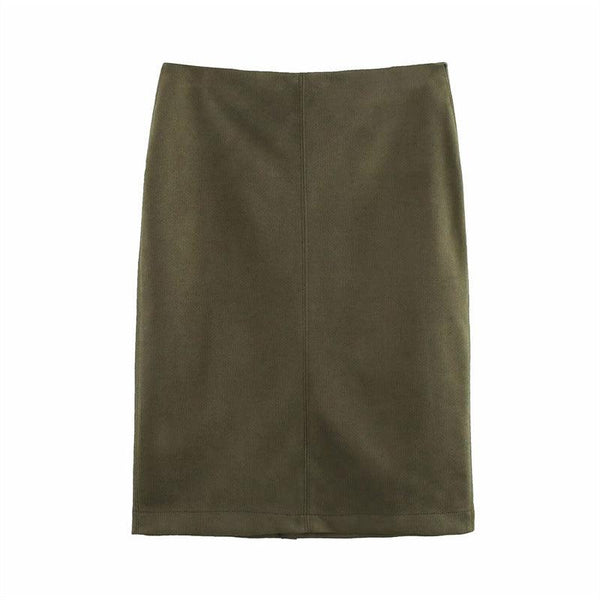 Fashionable lazy suede jacket bomber jacket shorts back skirt jacket set
