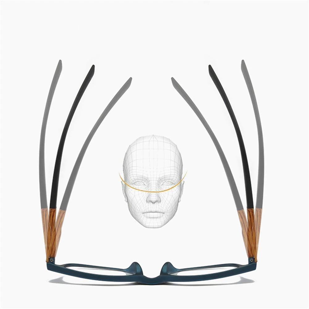 Fashionable Lightweight Frames Sunglasses Design Stylish Wood Grain Reading Glasses For Women Men Fashion Presbyopia Eye Glasses Male Diopter Modern Eyewear