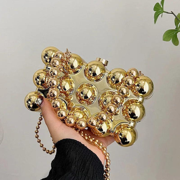 Fashionable mini lipstick bag trendy and versatile pearl chain crossbody bag