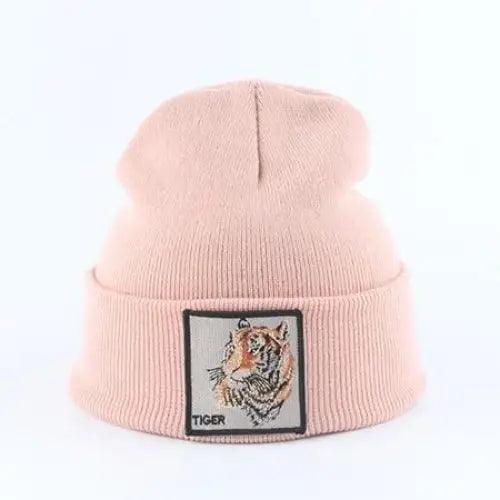 Fashionable Warm Animal Theme Wolf Knitted Unisex Beanies For Women Soft And Comfortable Beanies For Winter And Autumn