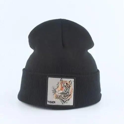 Fashionable Warm Animal Theme Wolf Knitted Unisex Beanies For Women Soft And Comfortable Beanies For Winter And Autumn