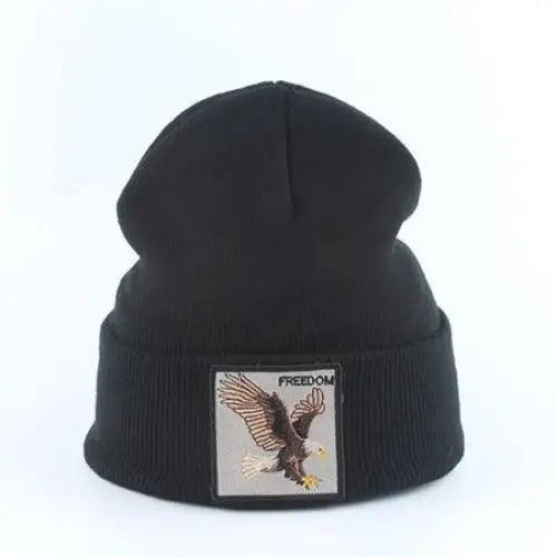 Fashionable Warm Animal Theme Wolf Knitted Unisex Beanies For Women Soft And Comfortable Beanies For Winter And Autumn