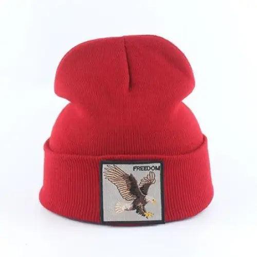 Fashionable Warm Animal Theme Wolf Knitted Unisex Beanies For Women Soft And Comfortable Beanies For Winter And Autumn