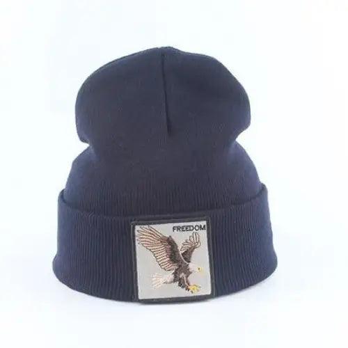 Fashionable Warm Animal Theme Wolf Knitted Unisex Beanies For Women Soft And Comfortable Beanies For Winter And Autumn