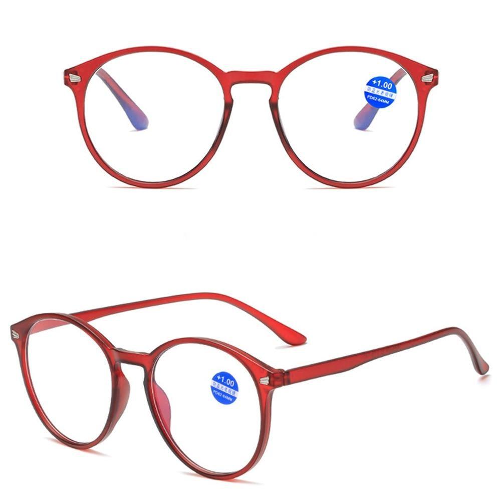 Fashionable Women And Men Round Reading Glasses Fashion Ultra Light Anti Blue Light Eyeglasses Unisex Stylish Eyeglasses Glasses Clear Lens Diopters +1+1.5+2+2.5+3+3.5+4