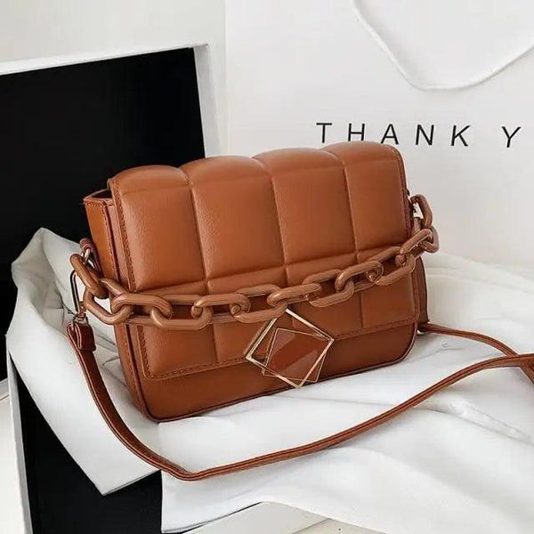 Fashionable Women's Bag Autumn Winter Female Literary Single-Shoulder Bag Chain Design Cross-Body Bag Trendy Women's Bag