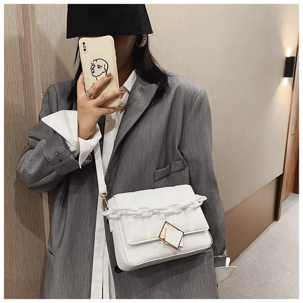 Fashionable Women's Bag Autumn Winter Female Literary Single-Shoulder Bag Chain Design Cross-Body Bag Trendy Women's Bag