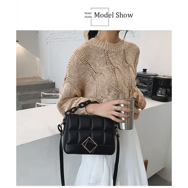Fashionable Women's Bag Autumn Winter Female Literary Single-Shoulder Bag Chain Design Cross-Body Bag Trendy Women's Bag