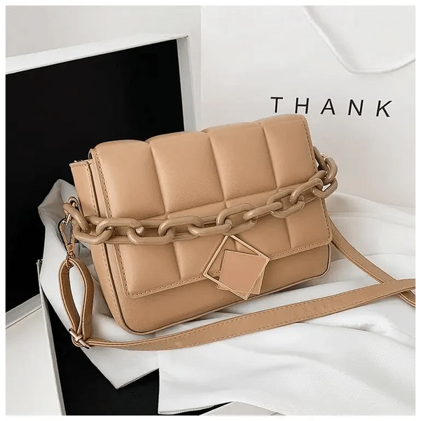 Fashionable Women's Bag Autumn Winter Female Literary Single-Shoulder Bag Chain Design Cross-Body Bag Trendy Women's Bag