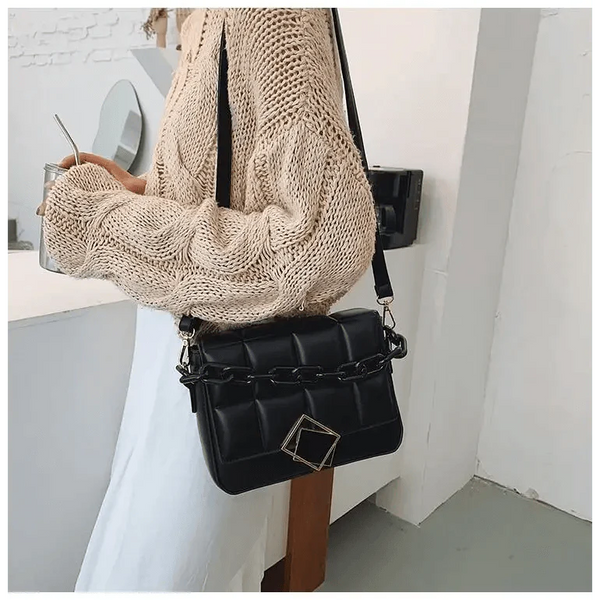 Fashionable Women's Bag Autumn Winter Female Literary Single-Shoulder Bag Chain Design Cross-Body Bag Trendy Women's Bag