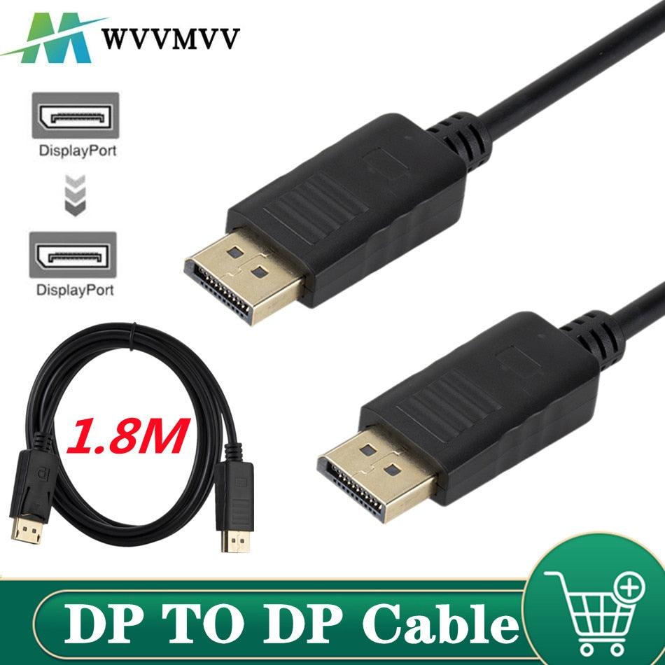 Fast 1.8M DisplayPort Cable Adapter For Computer TV Projector Laptop Monitor